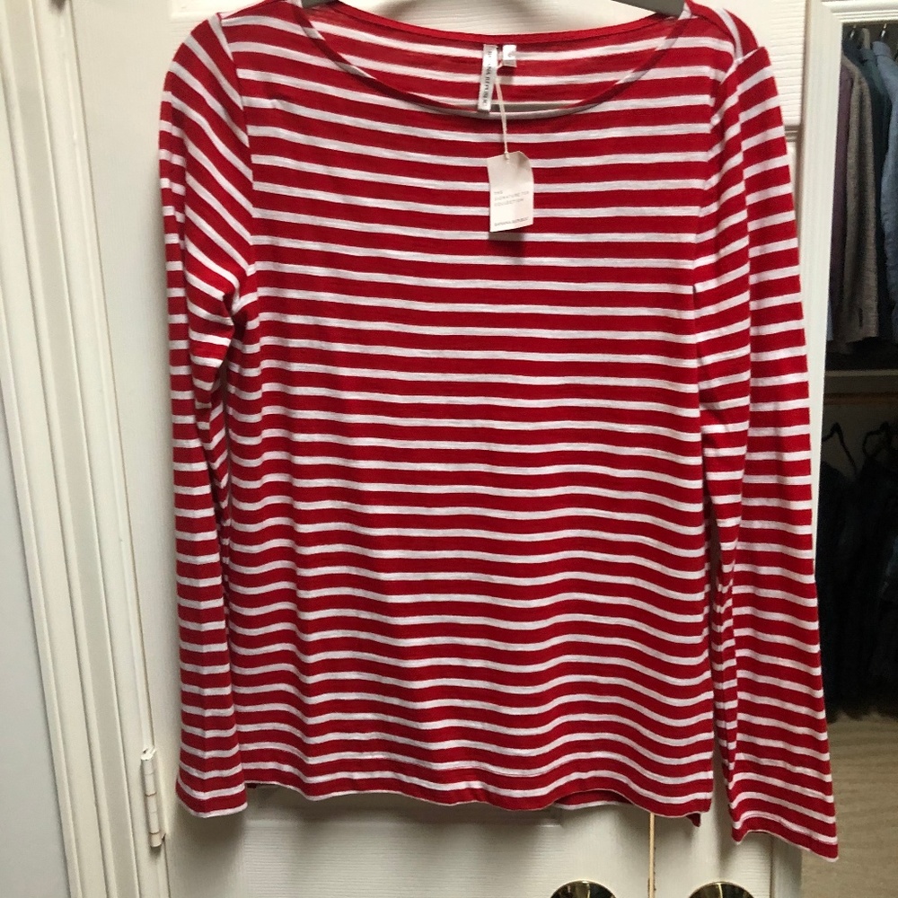 Banana Republic NWT Red Stripe Long Sleeve, Size S